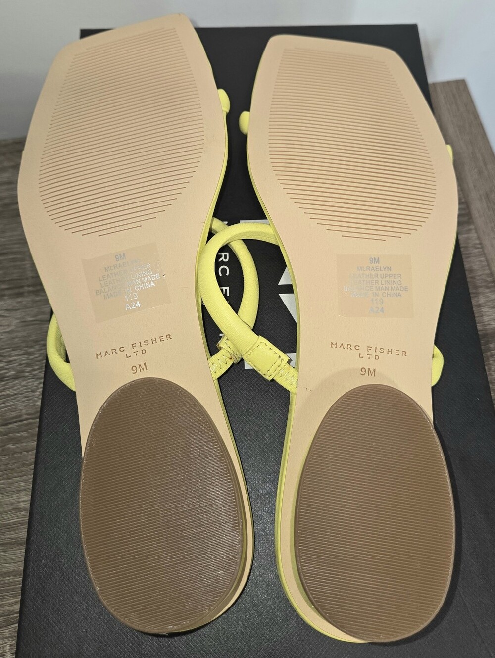 Marc Fisher LTD Women's Raelyn Yellow Square Toe Heeled Sandals 9M - Picture 6 of 8